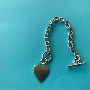 925 Sterling Heart Toggle Bracelet